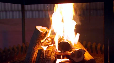 Close-up of bonfire in ranch Stock Footage 54590468