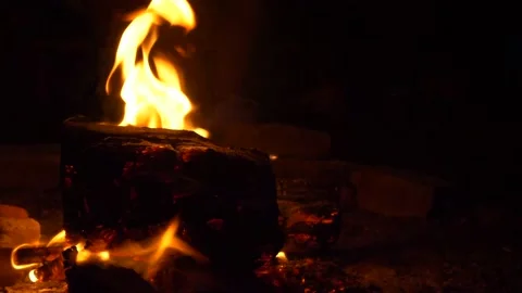 Close up Bonfire, Slowmotion 4K Video stock 149753296