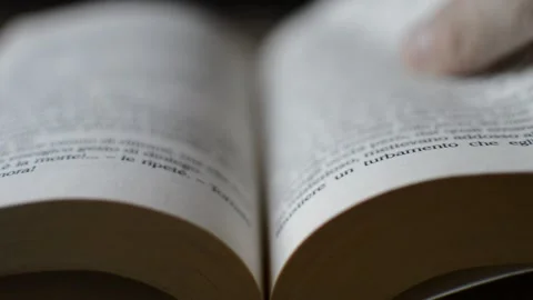 Close up of a book flipping. flip book of book's page. learning education book Video stock 172244699