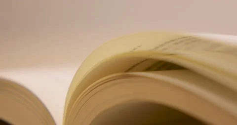 Close up of book. flipping through the pages Stock Footage 237764943