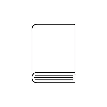 Close book icon. Vector sign isolated Illustrazione stock