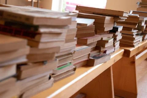 Close up of a bookshelf Stock Photos