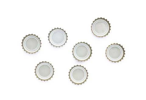 Close up of a bottle cap on white background with copy space Stock Photos