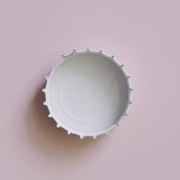 Close up of a bottle cap on white background 3D render (4) Stock Photos