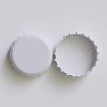 Close up of a bottle cap on white background 3D render (7) Stock Photos