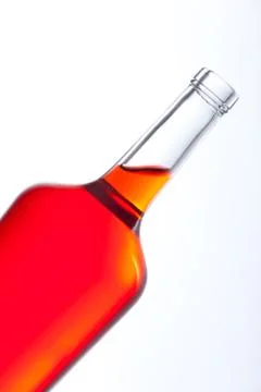 Close up of bottle with red fluid Stock Photos