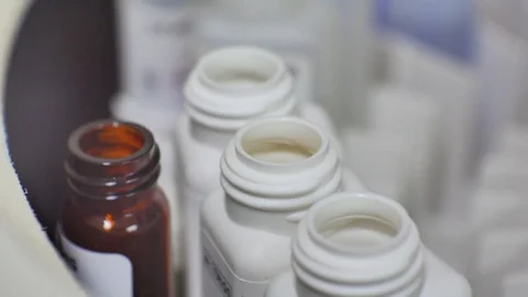 Close up bottom reagent. Stock Footage 108261830