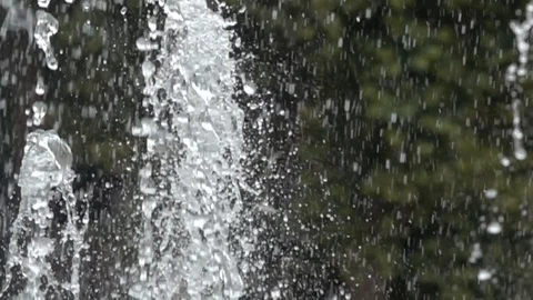 Close up of bouncing fountain water. Stock-Footage 91644582