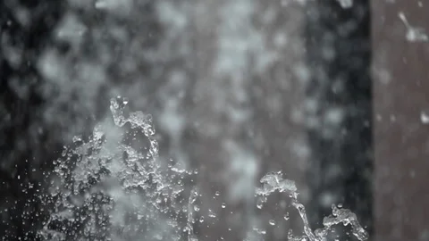 Close up of bouncing fountain water. Stock-Footage 91644688