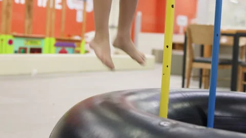 Close up of bouncing legs. Stock-Footage 264495667