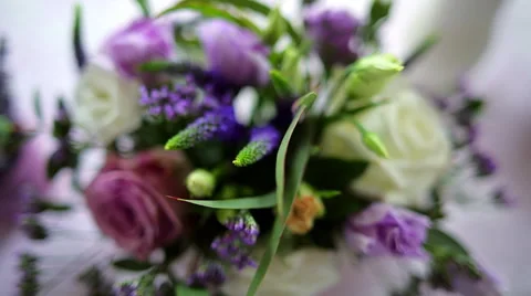 Close-up bouquet flowers 库存影片 64182151