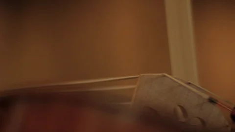 Close up bow on strings Stock-Footage 86531841