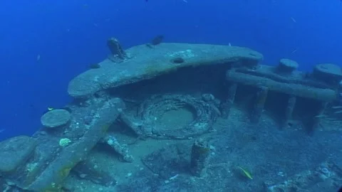 Close Up Of Bow, Thistlegorm Shipwreck Stock Footage 284915633