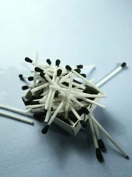 Close up of box of matches Foto stock