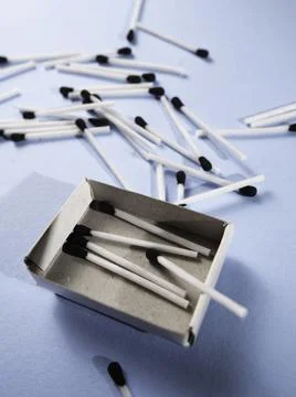 Close up of box of matches Stock Photos