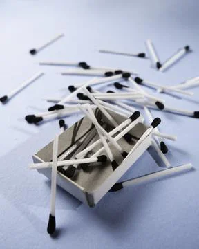 Close up of box of matches Stock Photos