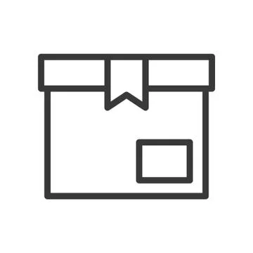 Close box, shipping and logistic icon, outline design pixel perfect Stock Illustration