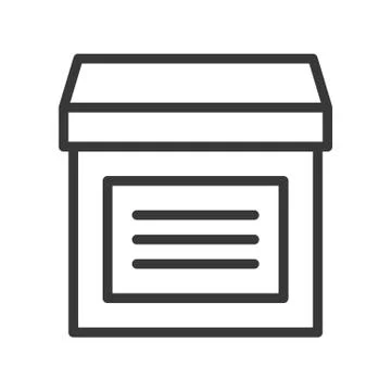 Close box, shipping and logistic icon, outline design pixel perfect イラスト素材