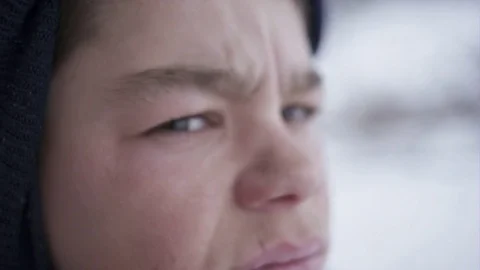 Close up of the boy's face Stock Footage 72863544
