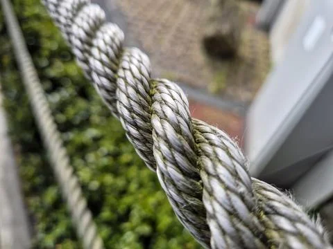 Close-Up of Braided Steel Cable Stock Photos