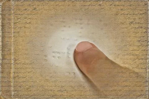 Close up of braille Stock Photos