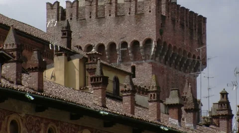 Close Up of Bramante Tower, Vigevano, PV, Italy Stock-Footage 62489271