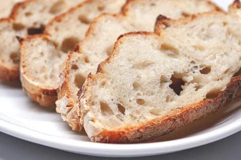 Close up of bread crumb and crust Stock Photos