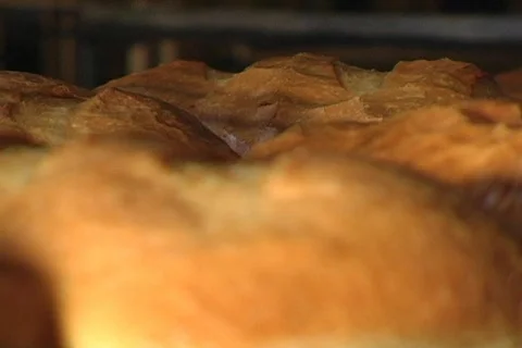 Close Up of a Bread Loaf Stock Footage 372270
