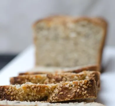 Close-up of bread slices Stock Photos