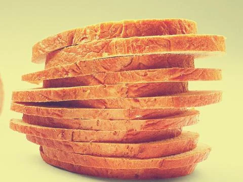 Close-up of bread slices stacked on top of each other Stock Photos