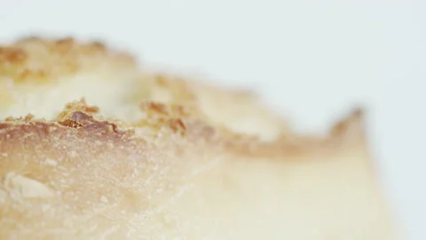 Close-up of bread surface macro 4K video Stock Footage 169356042