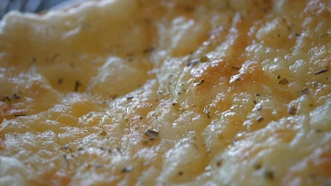 Close-up bread toast cheese baked dessert Stock Footage 87539912