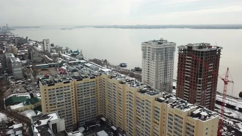 A close up of a brick building Stock Footage 136650862