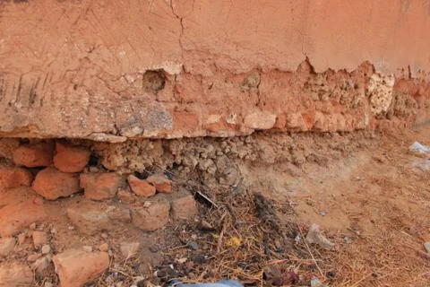 A close up of a brick building Stock Photos