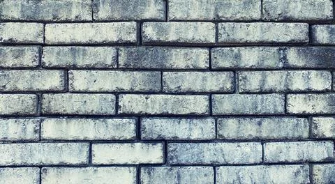 Close up of brick wall, example of facing material Stock Photos