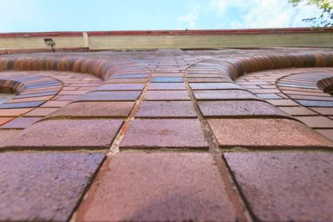 A close up to the brick wall Stock Photos