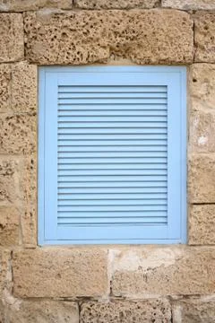 Close up of a Brick wall with window. Stock Photos