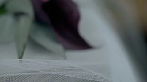 Close up of bridal flower composition. Video stock 99902356