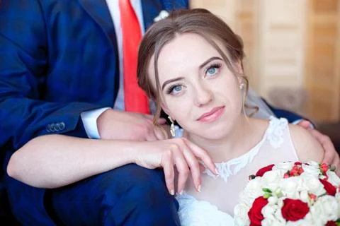 Close up bride portrait Stock Photos