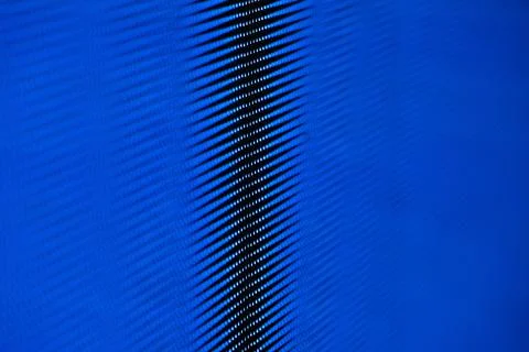 Close up of Bright blue colored light LED smd screen wall Surface background Stock Photos
