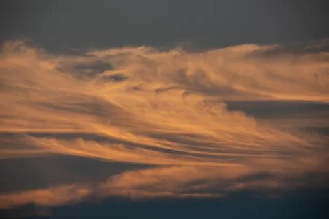 Close-up. Bright cirrus clouds. Stock Photos