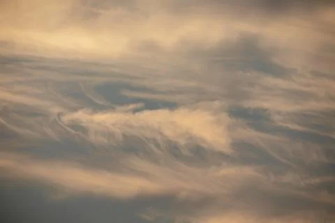 Close-up. Bright cirrus clouds. Stock Photos