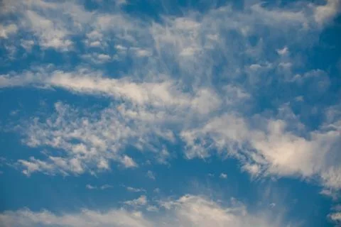 Close-up. Bright cirrus clouds. Stock Photos