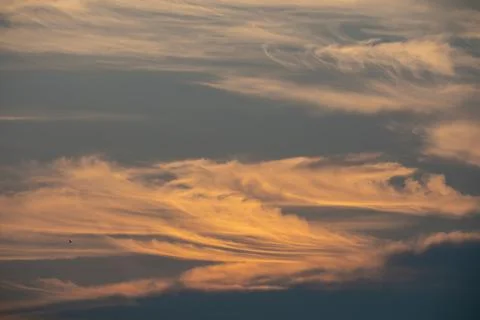 Close-up. Bright cirrus clouds. Stock Photos
