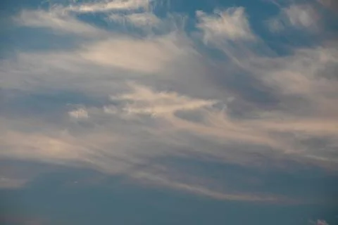 Close-up. Bright cirrus clouds. Stock Photos