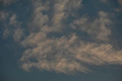 Close-up. Bright cirrus clouds. Stock Photos