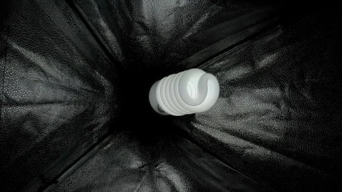 Close up of a bright light bulb. Stock Footage 124643581