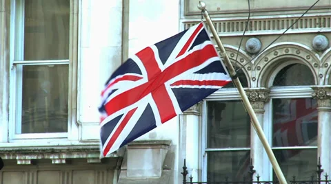Close-Up of British Flag Stock Footage 36034565