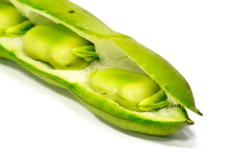 A close up of broad beans Stock Photos