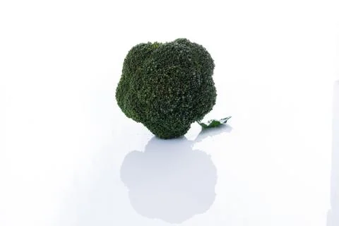 Close up Broccoli on white Stock Photos